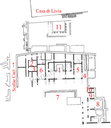 pianta della casa di augusto