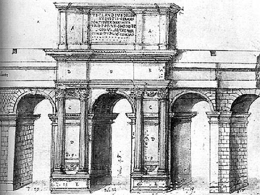 disegno dell'arco di claudio