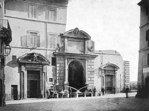 fontana di piazza trilussa nella posizione originaria