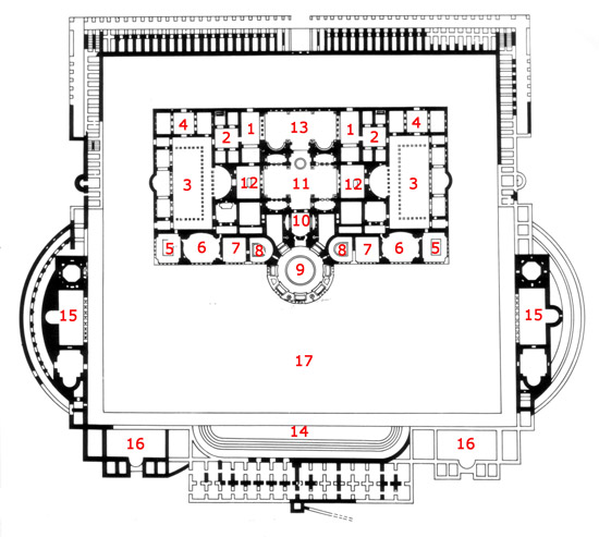 pianta delle terme di caracalla