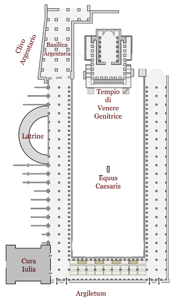 pianta del foro di cesare