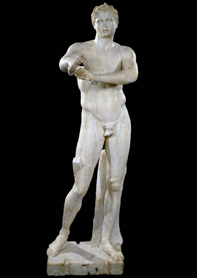 statua dell'apoxyomenos