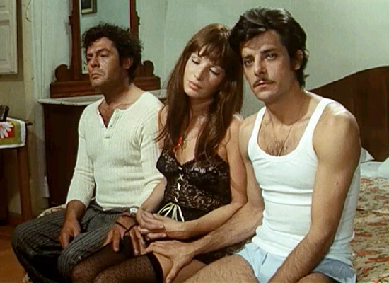 monica vitti con marcello mastroianni e giancarlo giannini