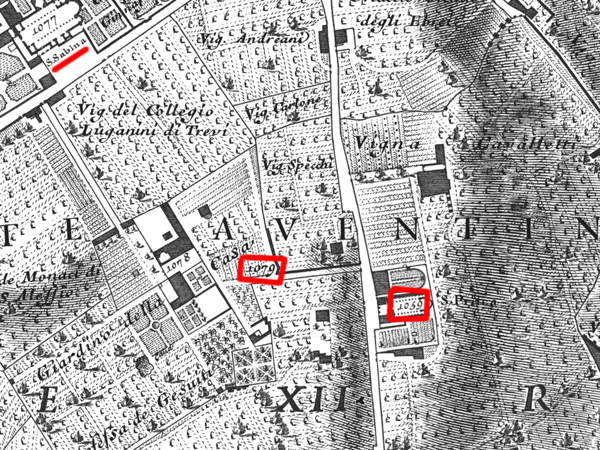 mappa dell'aventino del nolli