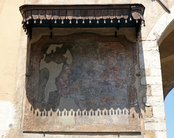 affresco sul versante interno di porta settimiana