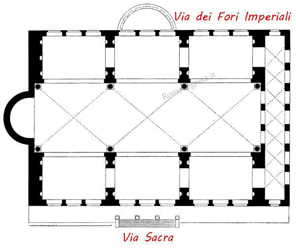 pianta della basilica di massenzio
