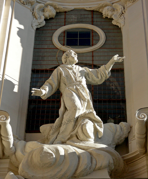 statua di san francesco a via dei cestari