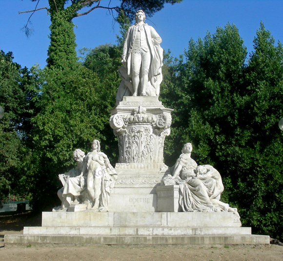 monumento a goethe a villa borghese