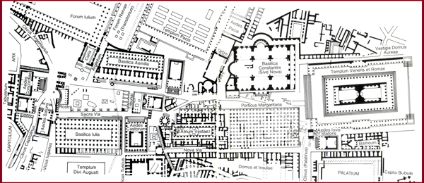 mappa del foro romano