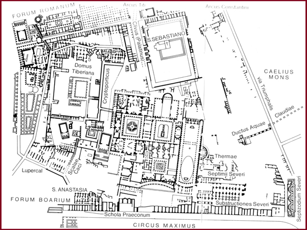 mappa del palatino