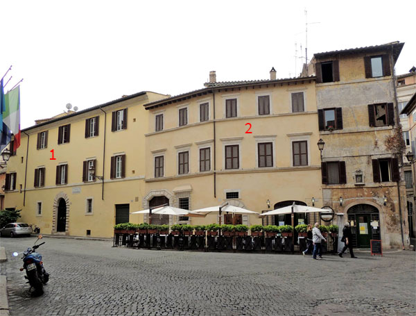 palazzetto capocci e palazzetto albertoni su piazza margana