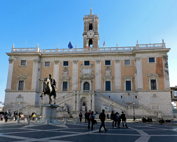 palazzo senatorio su piazza del campidoglio
