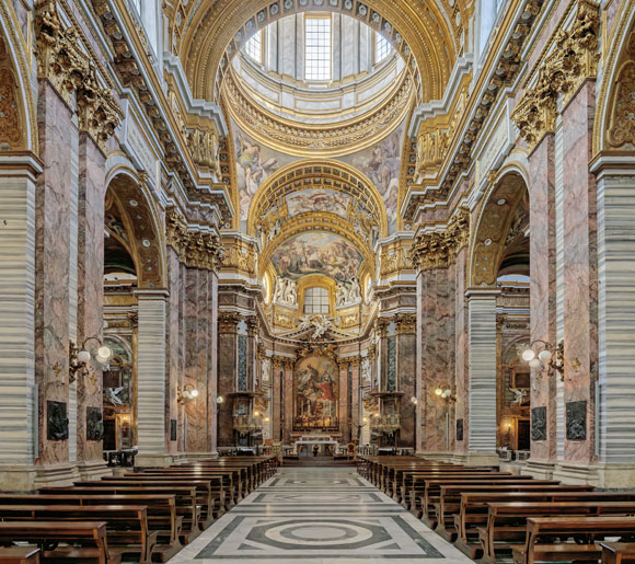 interno della basilica dei santi ambrogio e carlo al corso