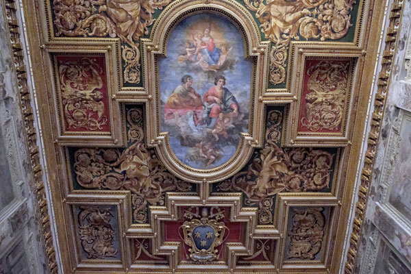 soffitto a cassettoni dei santi cosma e damiano