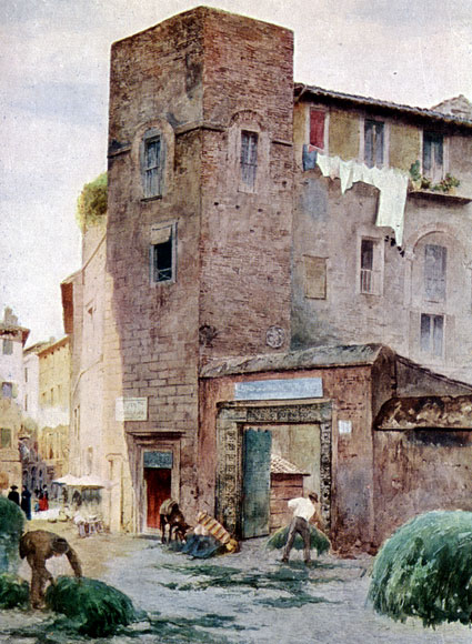 torre margana in un acquerello di roesler franz