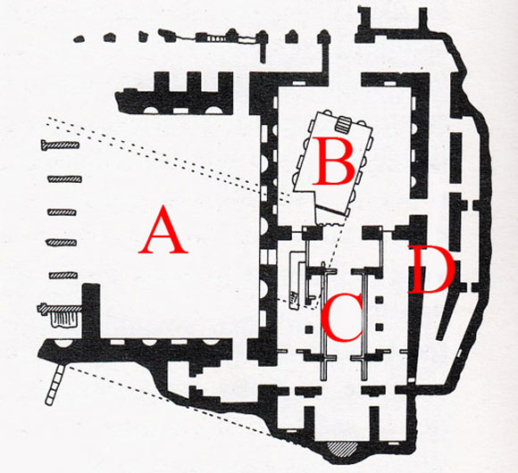 pianta edifici presso santa maria antiqua