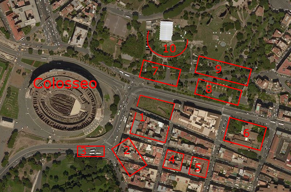 mappa delle sedi dei ludi