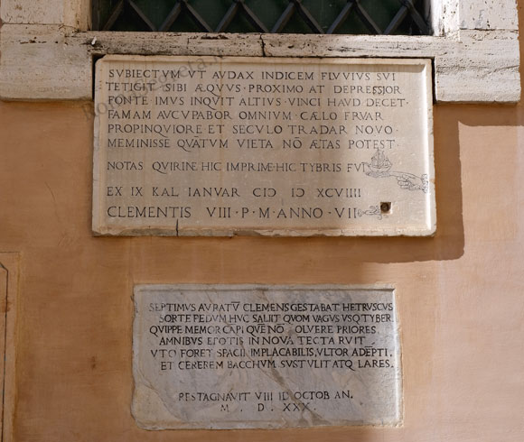 lapidi alluvionali a piazza del popolo