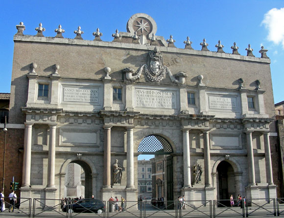 facciata esterna di porta del popolo