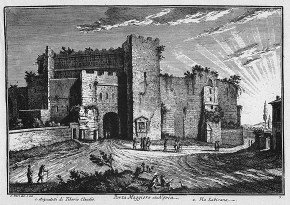 porta maggiore in un'incisione di giuseppe vasi