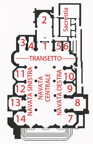 pianta di santa maria del popolo