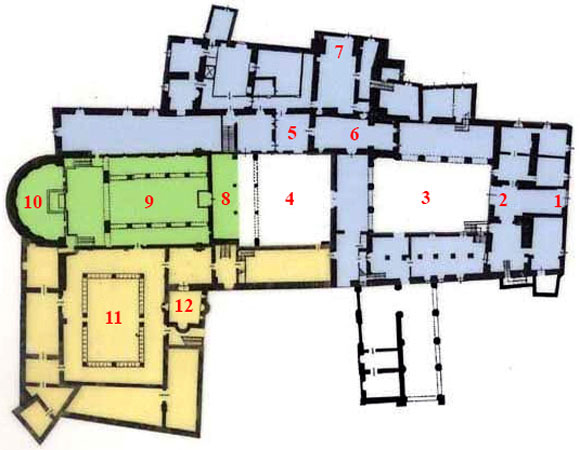 pianta del monastero dei santi quattro coronati