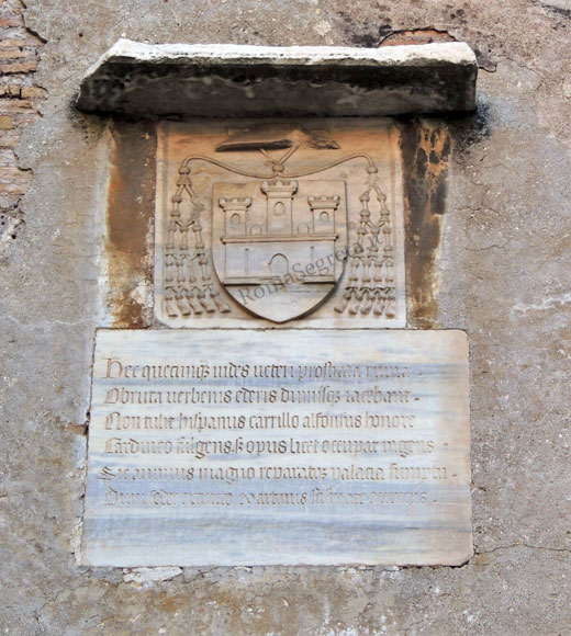 iscrizione metrica in caratteri gotici