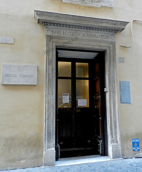 biblioteca casanatense su via di s.ignazio