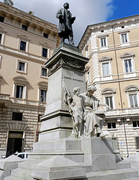 monumento a marco minghetti a piazza di s.pantaleo