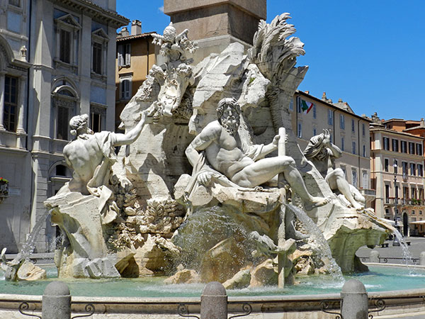 fontana dei fiumi a piazza navona
