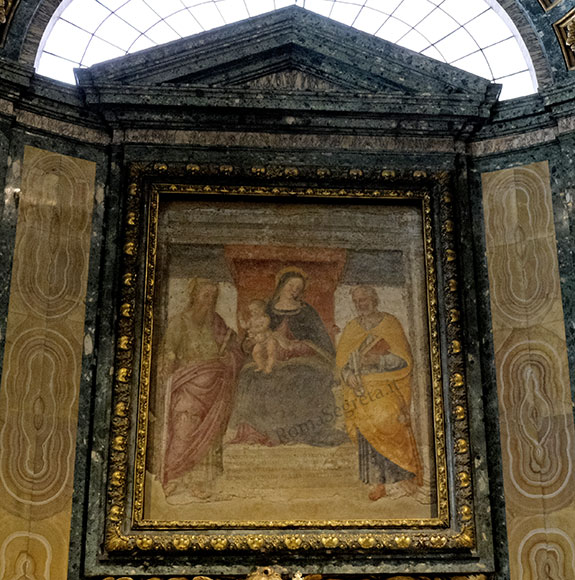 madonna tra apostoli pietro e paolo