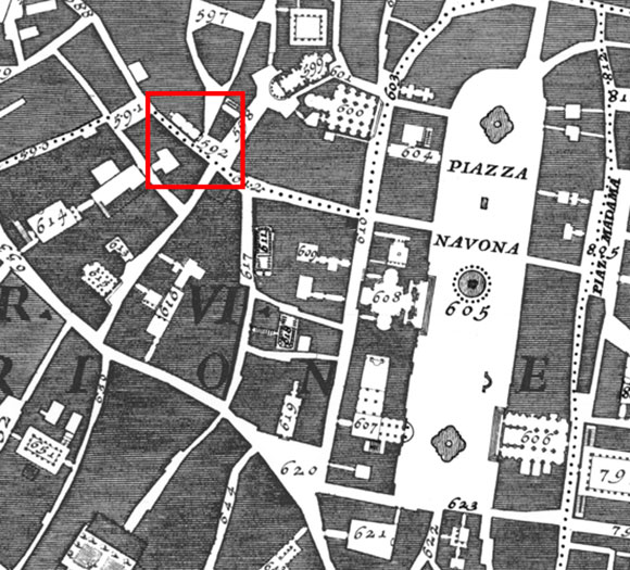 san biagio della fossa nella pianta del nolli