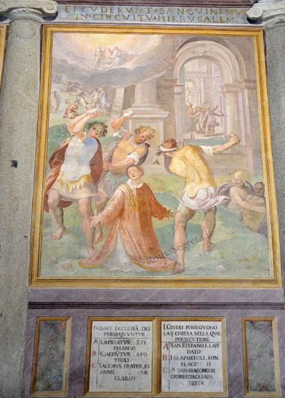 martirio di santo stefano, dei santi apostoli e di san giacomo