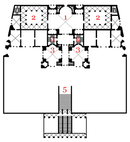 pianta delle terme di tito