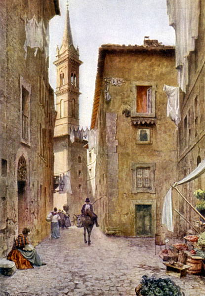 vicolo della volpe in un acquerello di roesler franz