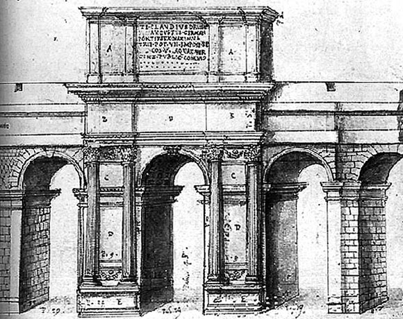 disegno dell'arco di claudio