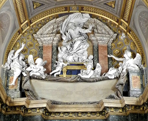 gloria di angeli con il padre eterno e sacra sindone