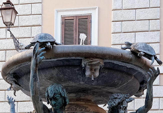 dettaglio della fontana delle tartarughe