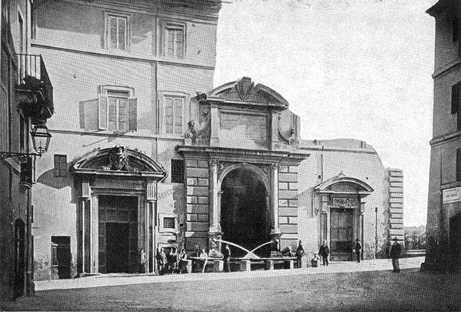 fontana di piazza trilussa nella posizione originaria