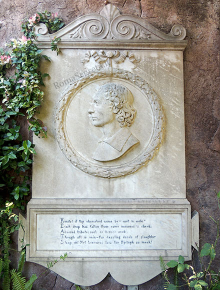 lapide di john keats
