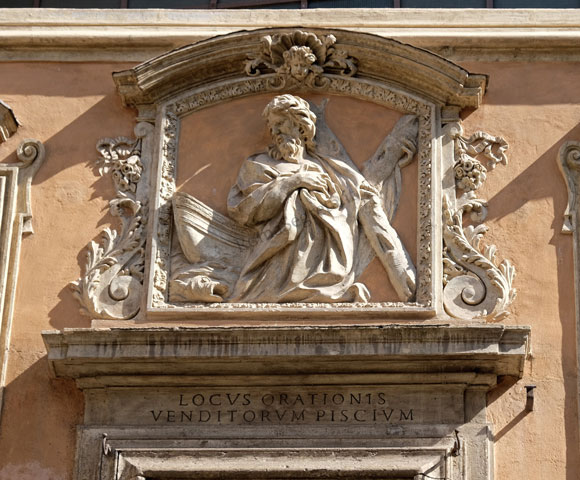 rilievo di s.andrea presso l'oratorio dei pescivendoli