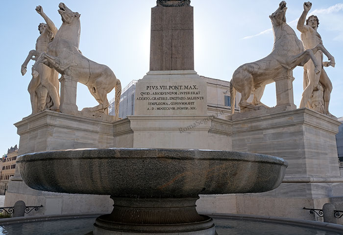 fonta dei dioscuri a piazza del quirinale