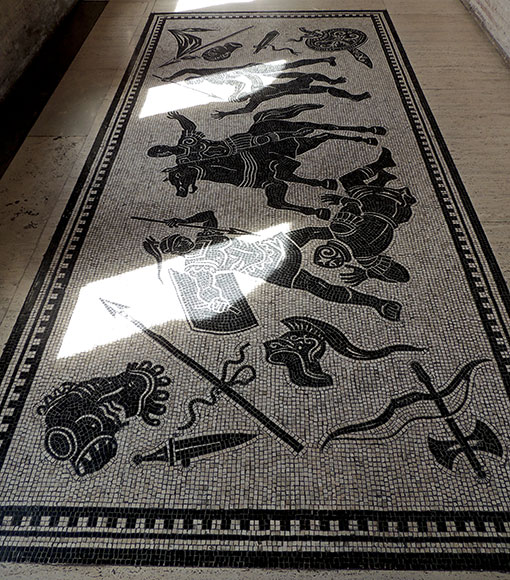 mosaico in bianco e nero