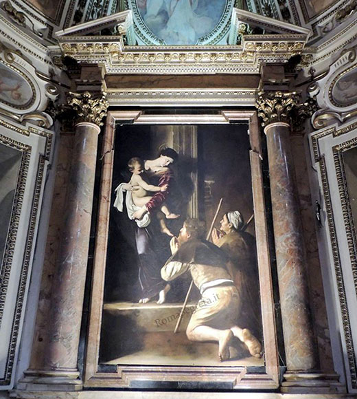 madonna dei pellegrini del caravaggio