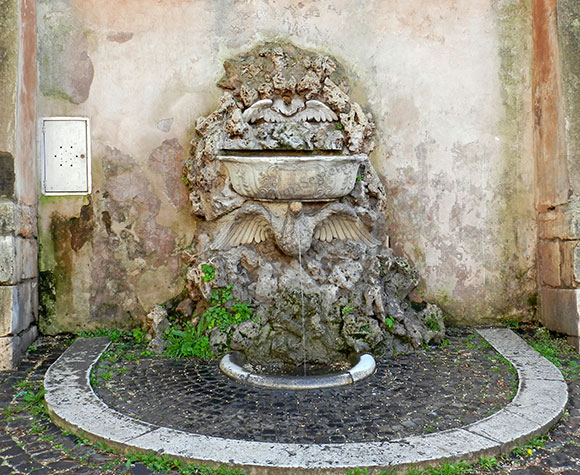 fontana nel giardino di s.alessio