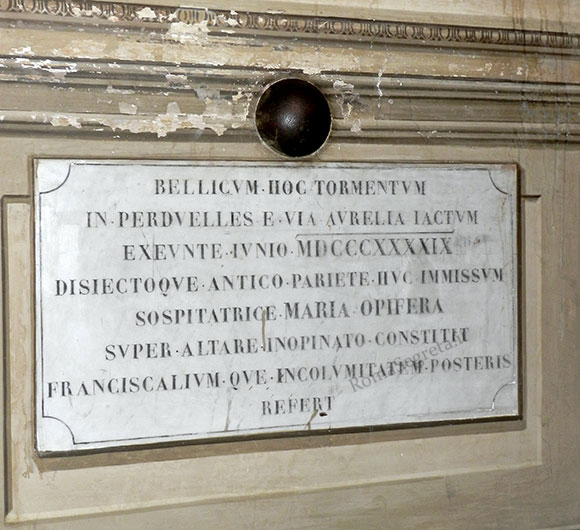 palla di cannone a san bartolomeo all'isola