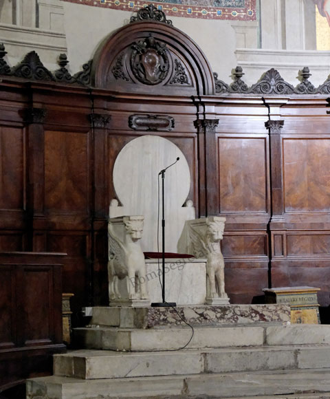 cattedra episcopale a santa maria in trastevere