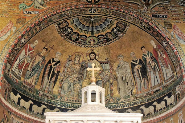 mosaico absidale superiore a santa maria in trastevere