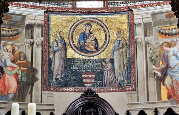 mosaico absidale inferiore a santa maria in trastevere