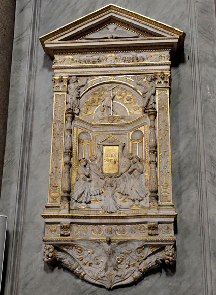 tabernacolo per oli santi di santa maria in trastevere